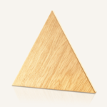 View of triangle wooden panel