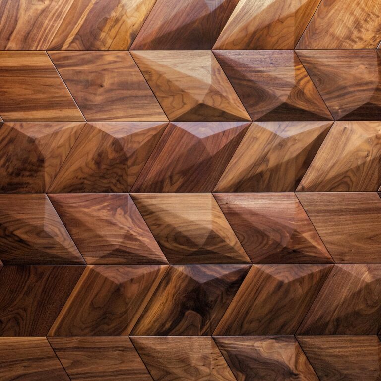 panele drewniane oświetlone