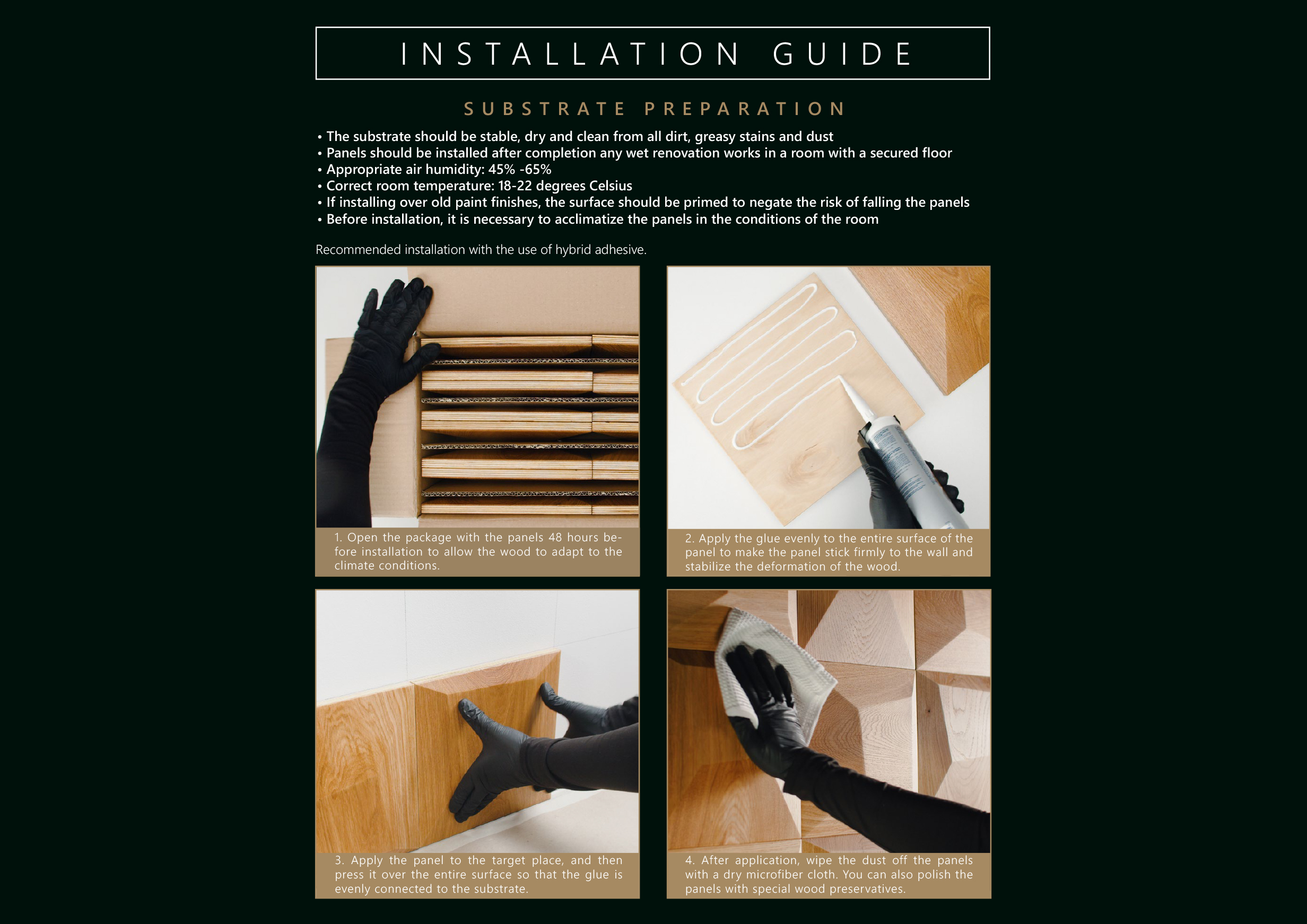 illustration of panel installation instructions