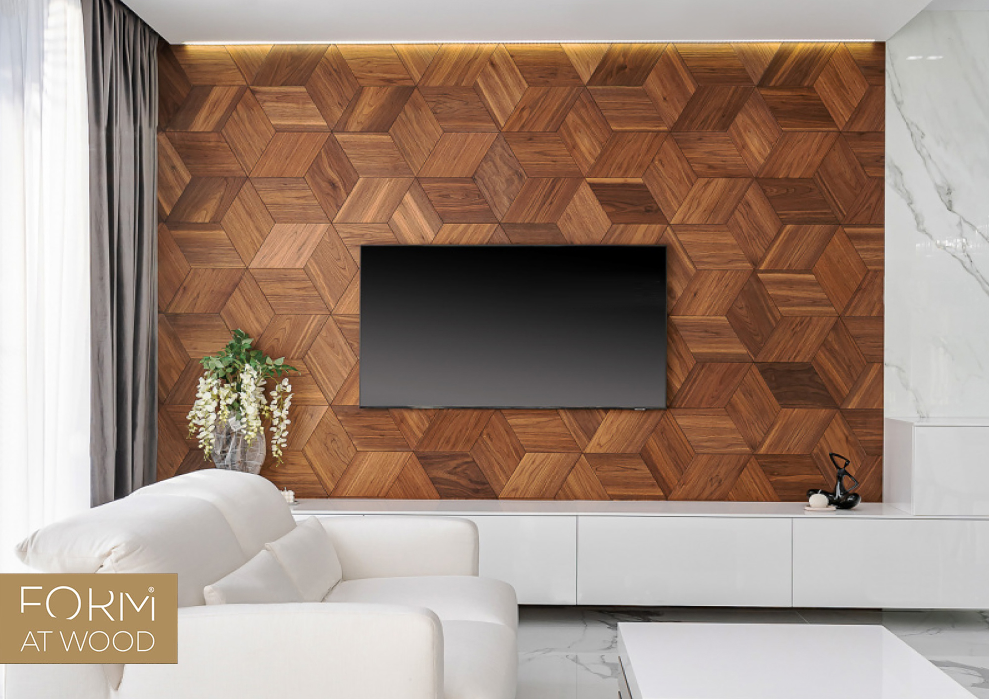 wall panels in american walnut