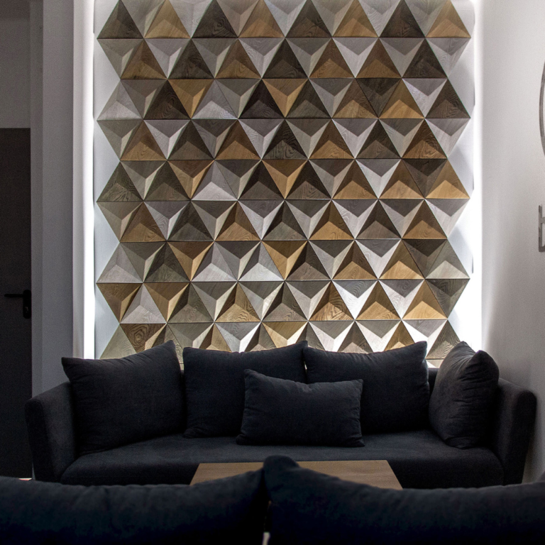 wood panels in different colors