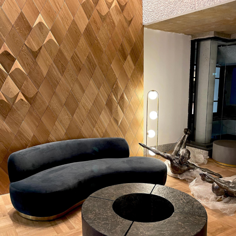 wooden panels in the entrance hall