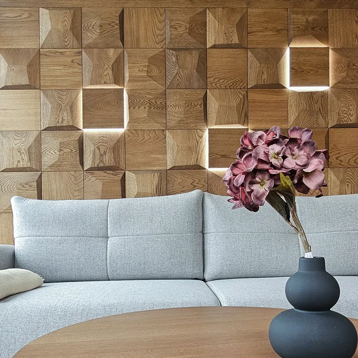 3D wall panels with a soft, cushioned texture