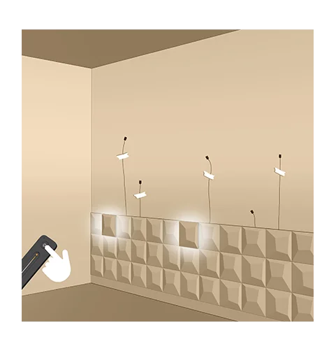 Step-by-step lighting wall panel installation process, step 1