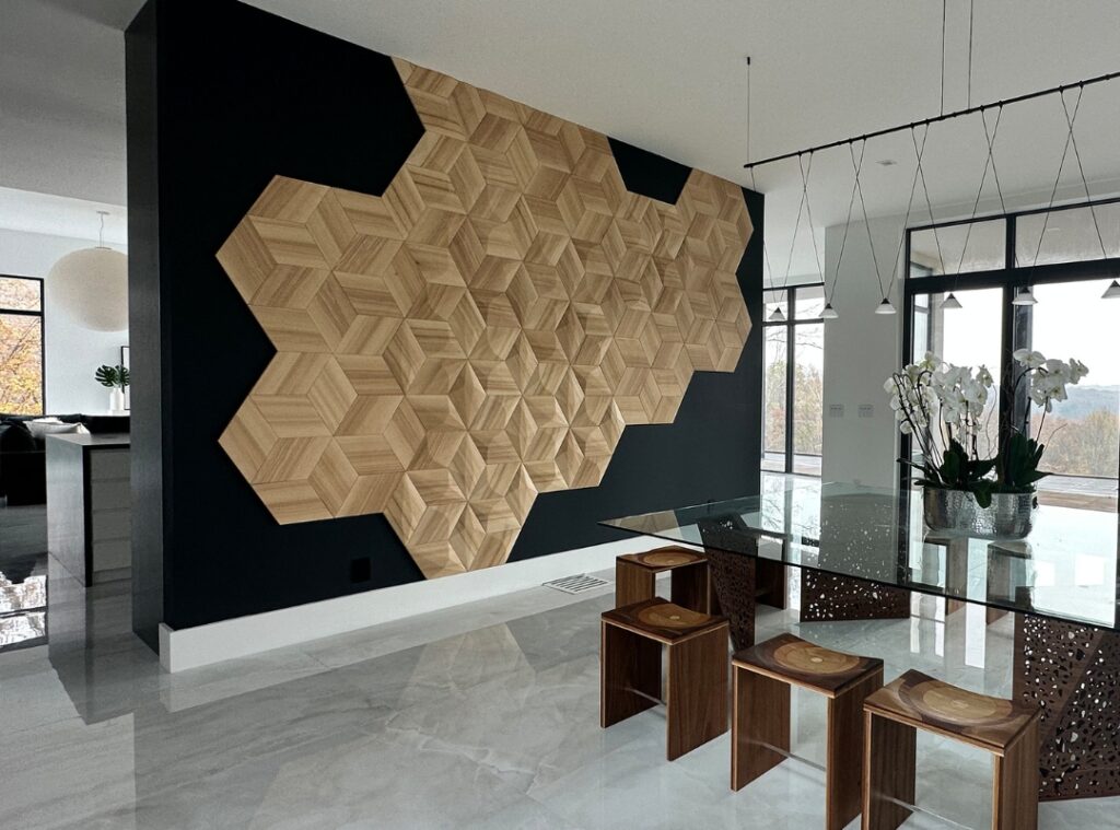 wood panel on wall