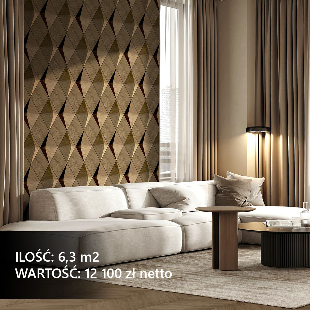 Drewniane panele ścienne jako ściana z telewizorem