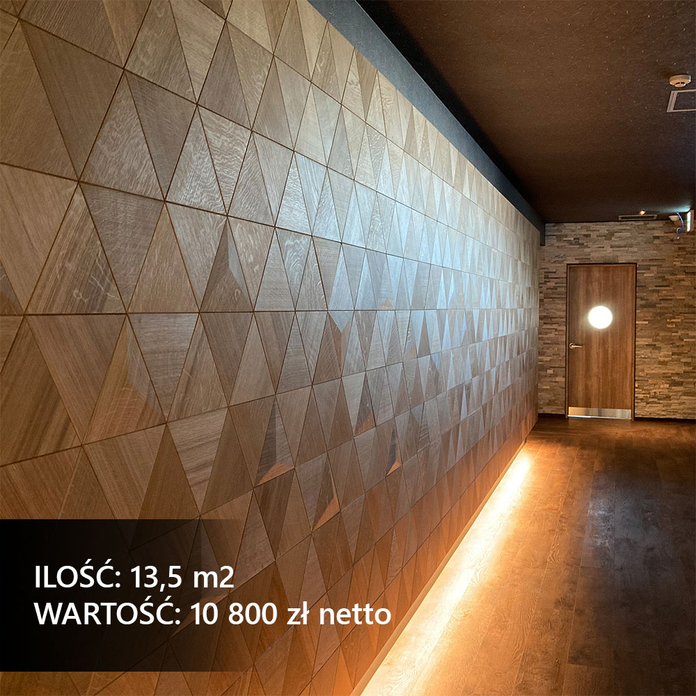 Panel ścienny projekt z panelami w korytarzu