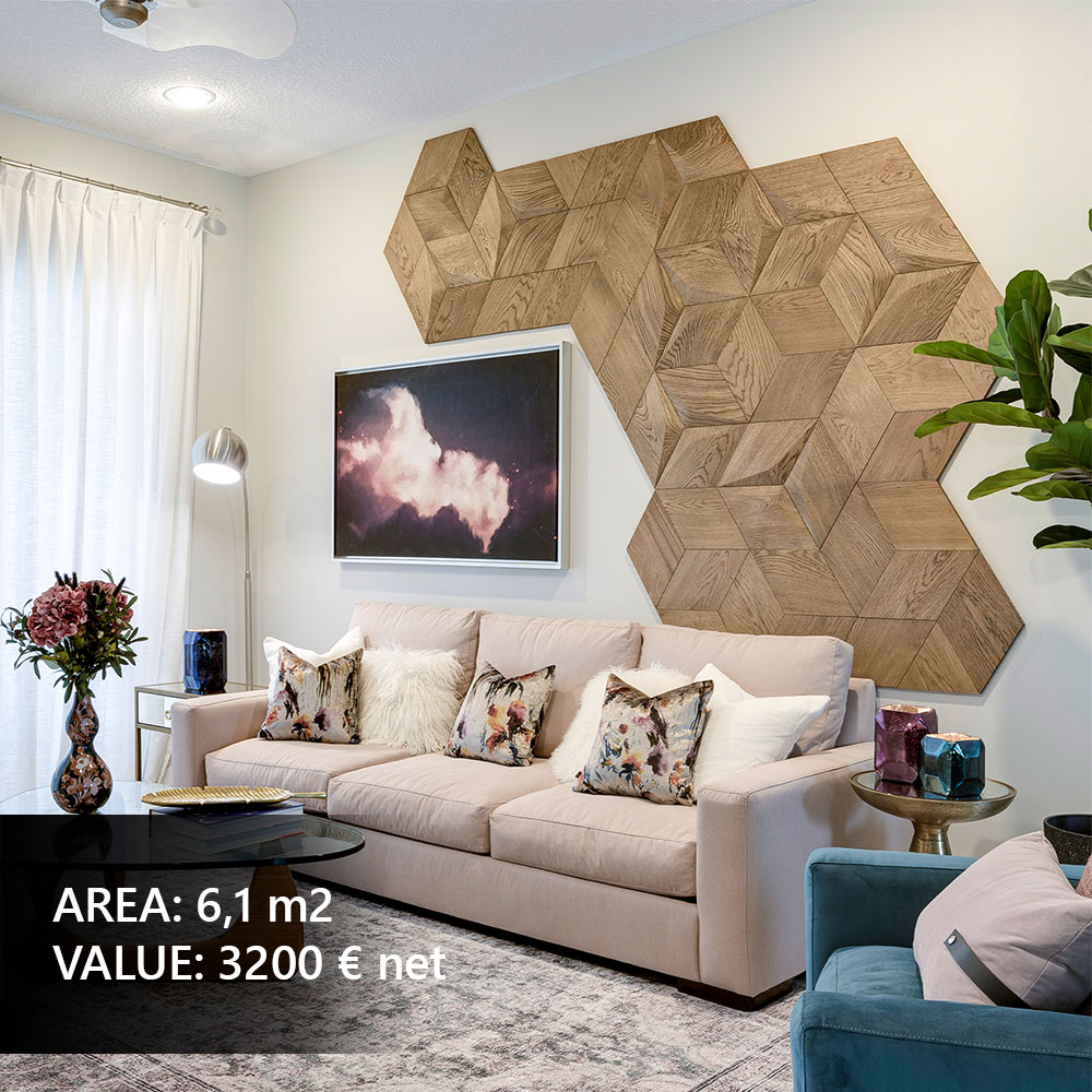 3D wall tiles for a glamour interior