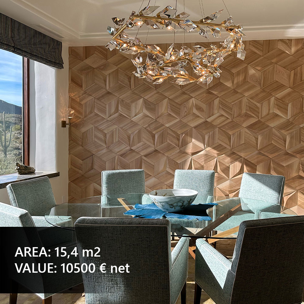 3D Wanddekoration im Wohnzimmer