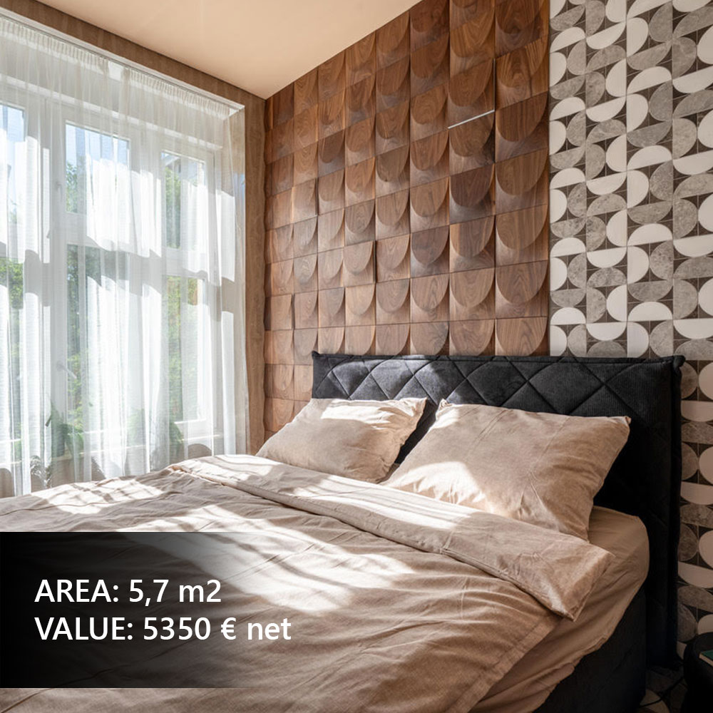 Luxus 3D Wandpaneele im Hauptschlafzimmer