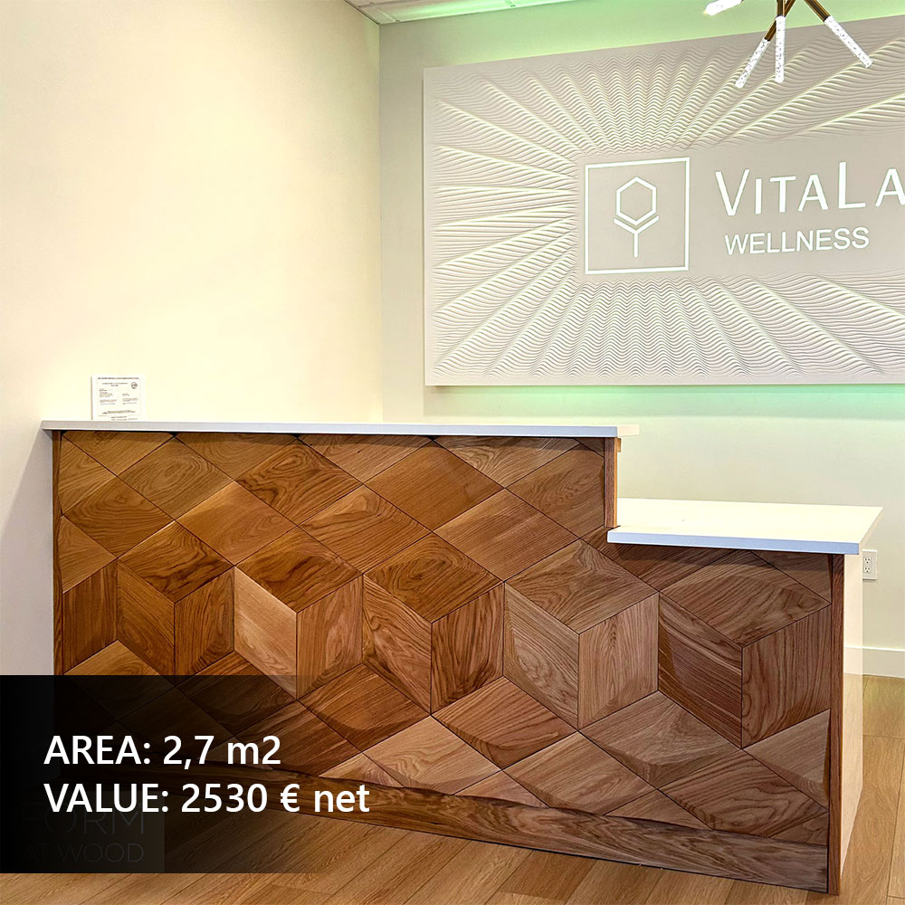 Modern wall panels in a stylish office