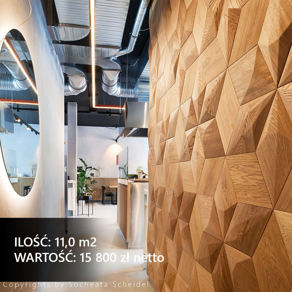 Panel ścienny 3D w korytarzu lub przedpokoju