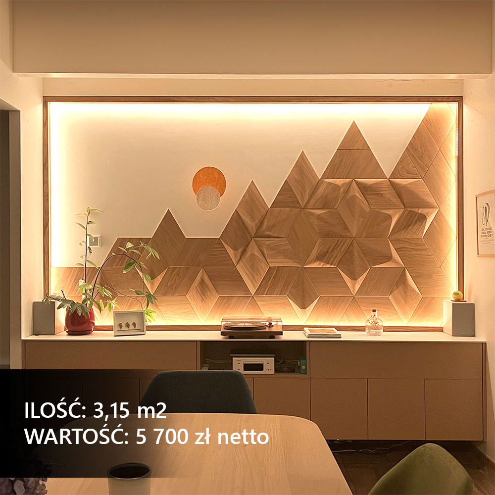 Panele ścienne 3D w designerskiej jadalni