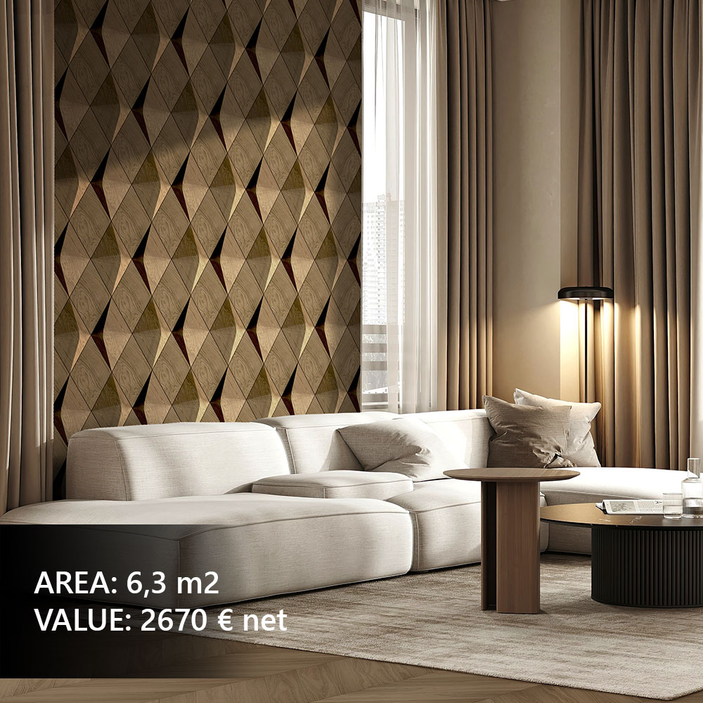 Wooden wall panels as a TV feature wall