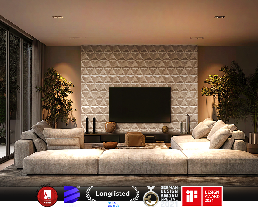 Drewniane panele ścienne w salonie