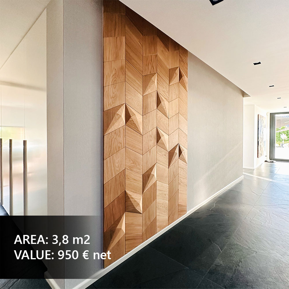 3D wall panel in the hallway or entrance hall