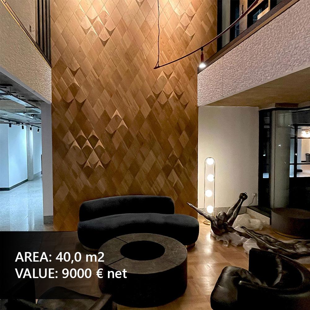 3D wall panels in the entrance hall