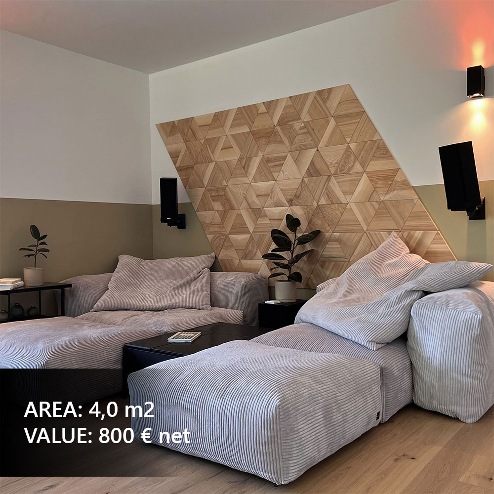 Luxury 3D wall tiles in a designer interior