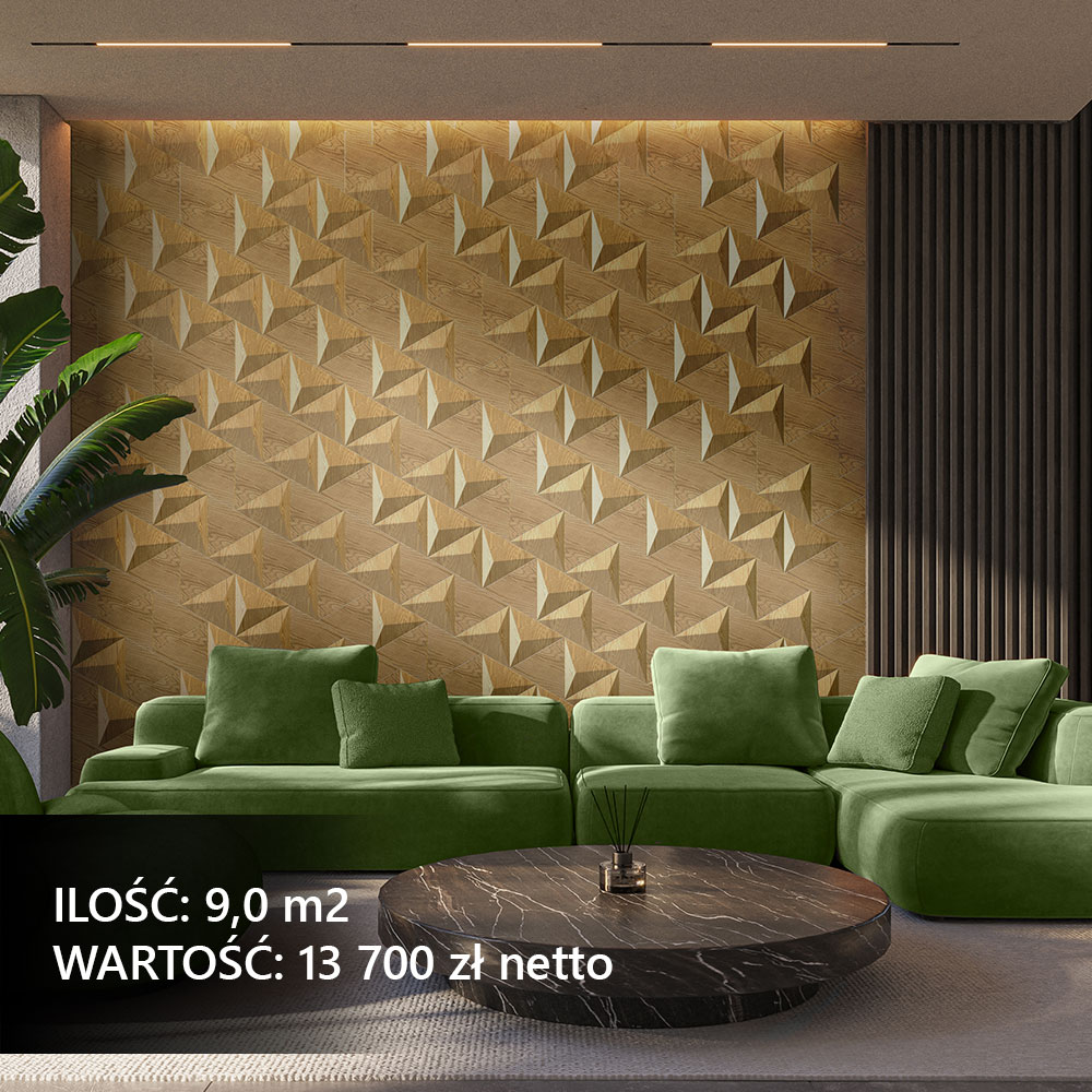 Jasne tło i panel ścienny w minimalistycznym wnętrzu