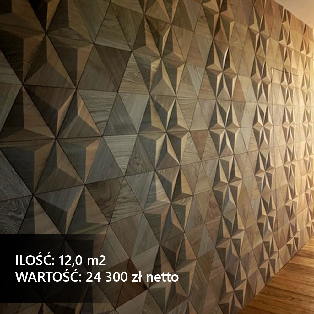 Zbliżenie drewnianego panelu ściennego 3D