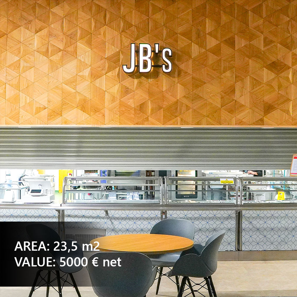 Wooden wall panels on cafe wall, stylish accent wall